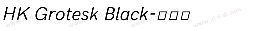 HK Grotesk Black字体转换